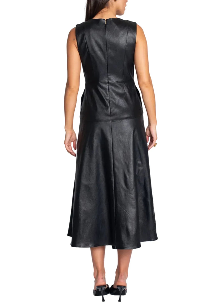 Claire Dress in Black Metallic Denim by Elizabeth James The Label