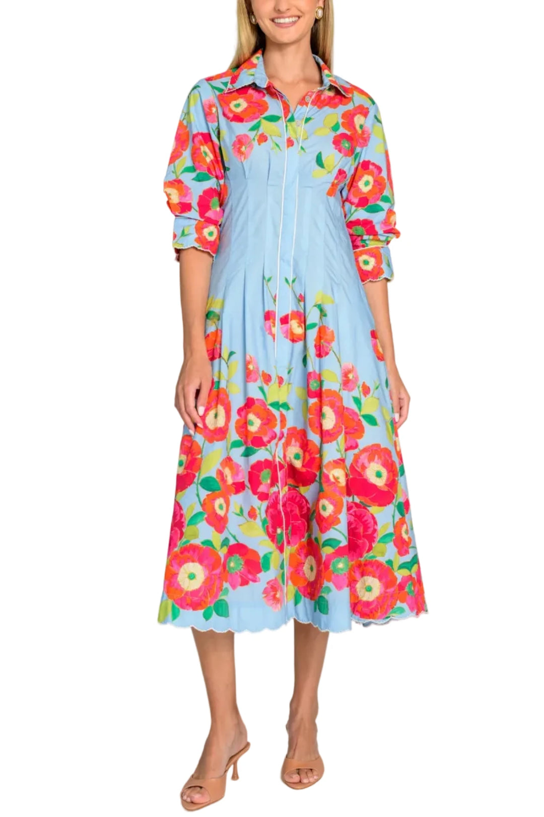 Carter Dress in Poppy Patch Blueberry