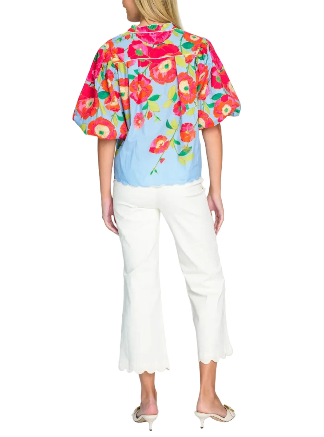 Edie Top in Poppy Patch Blueberry by Elizabeth James the Label