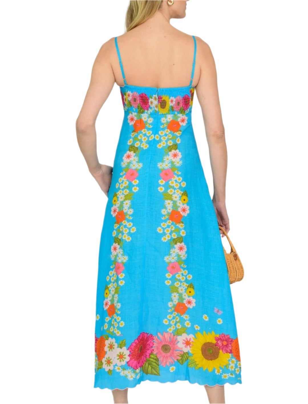 Annalisa Dress in Wildflower Aqua by Elizabeth James the Label