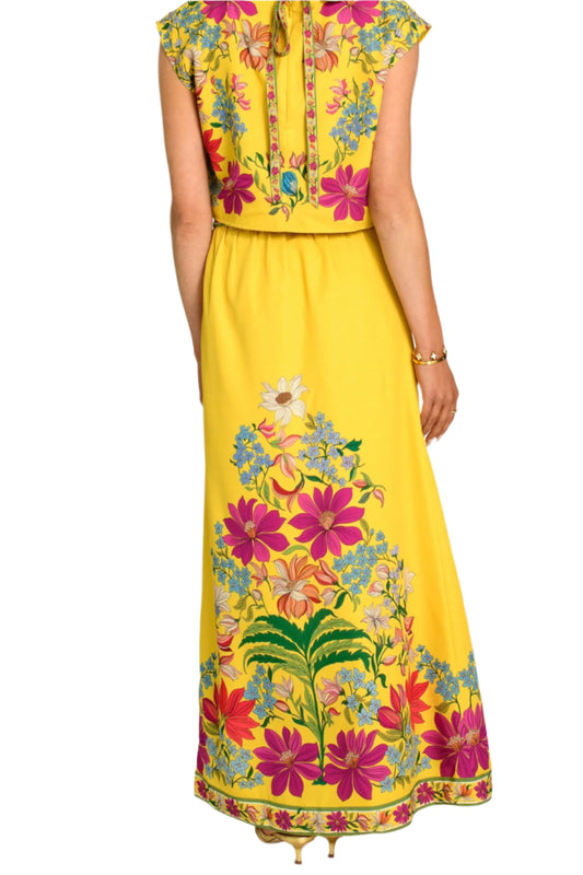 Mila Skirt in Tapestry Yellow by Elizabeth James the Label
