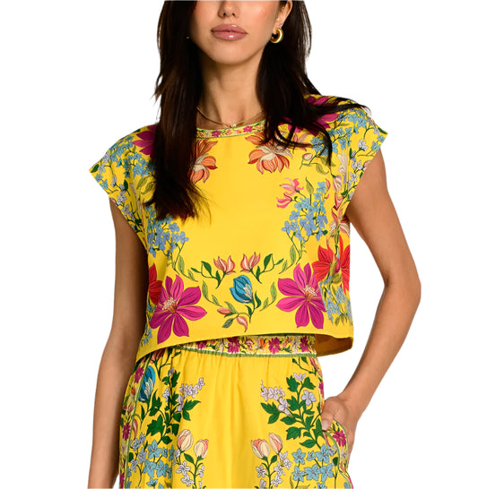 Jackie Top in Tapestry Yellow by Elizabeth James the Label
