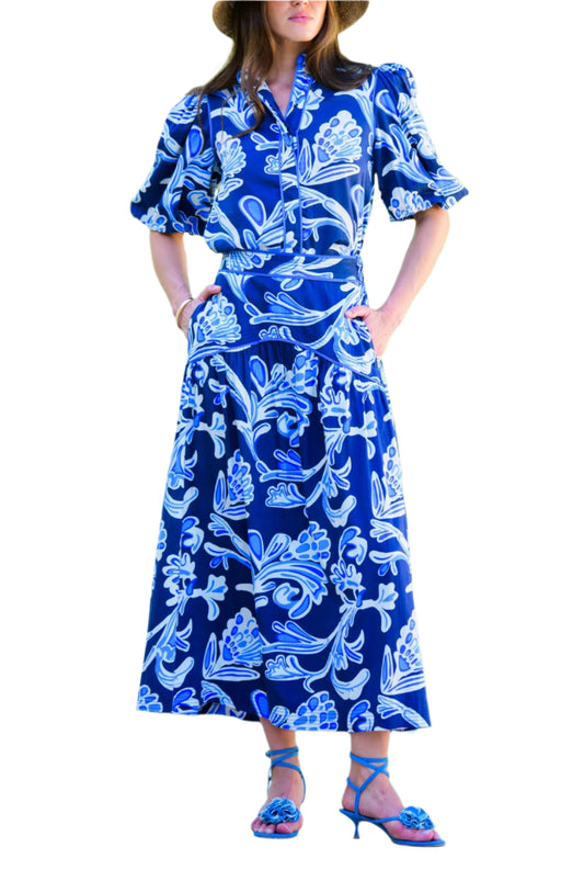 Edie Top & Frances Skirt Set in Grand Entrance by Elizabeth James the Label