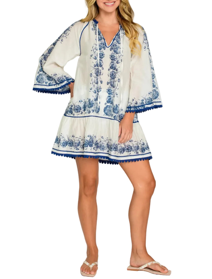 Blossom Dress in Navy Tea Rose by Elizabeth James the Label