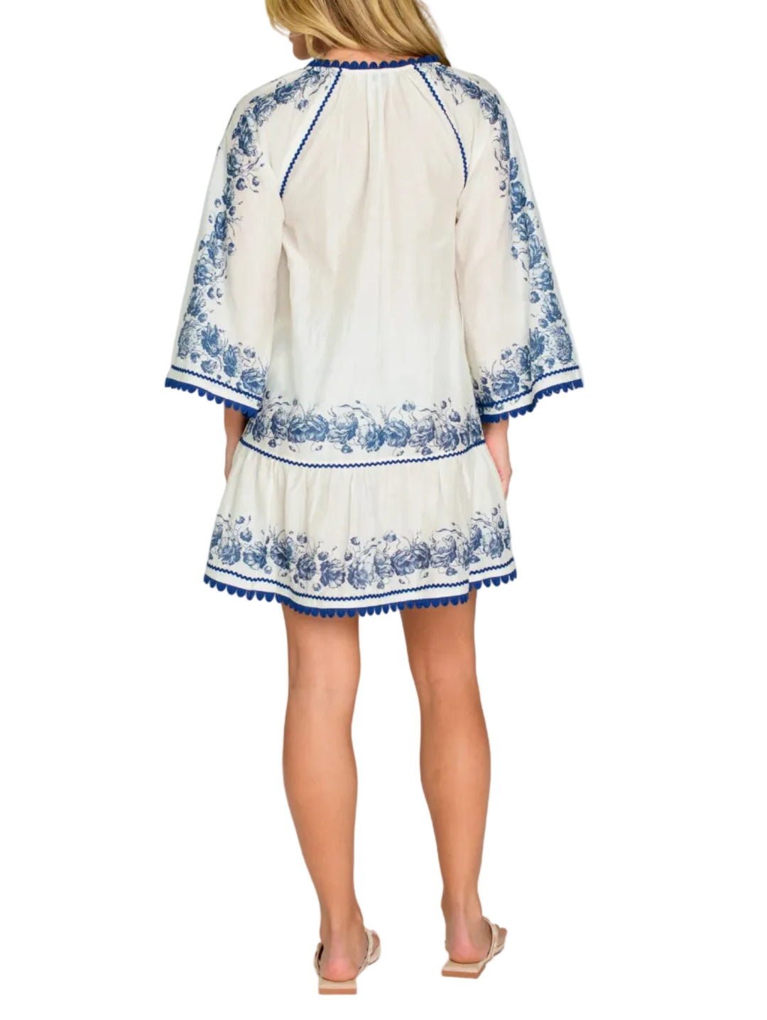 Blossom Dress in Navy Tea Rose by Elizabeth James the Label