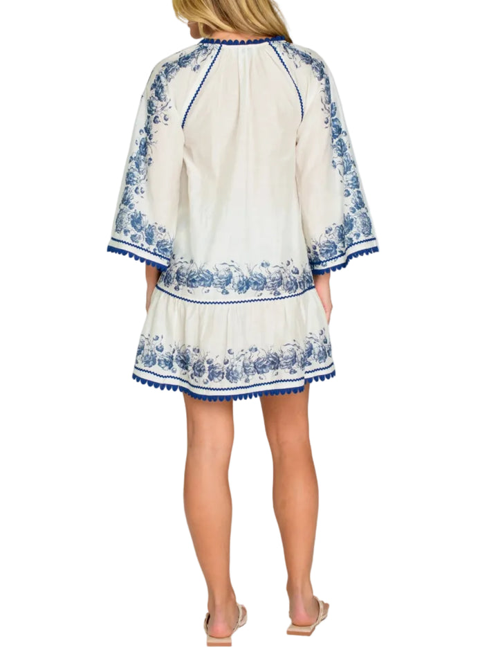 Blossom Dress in Navy Tea Rose by Elizabeth James the Label