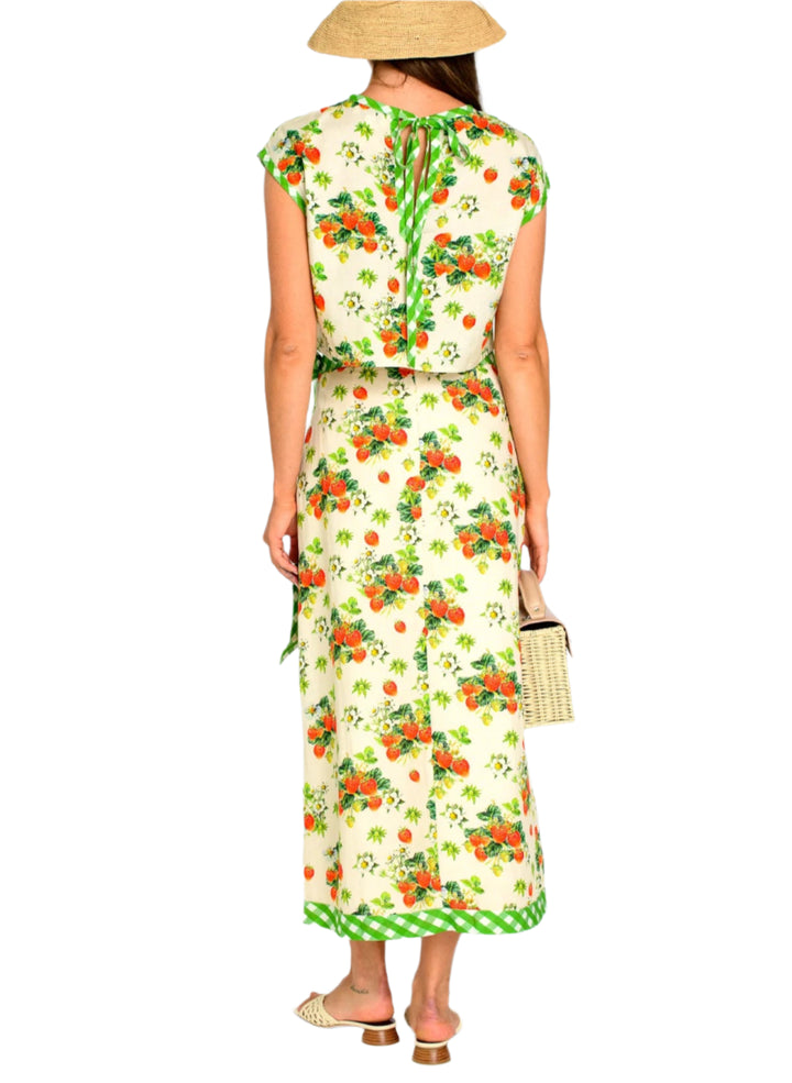 Jackie Top in Strawberry Garden by Elizabeth James the Label