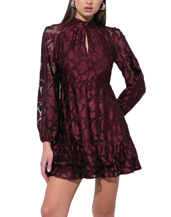 Elinor Velvet Burnout Dress