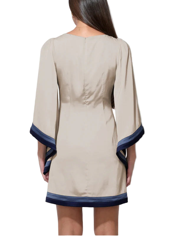 Emerson Bell Sleeve Blown Up Flower Mini Dress