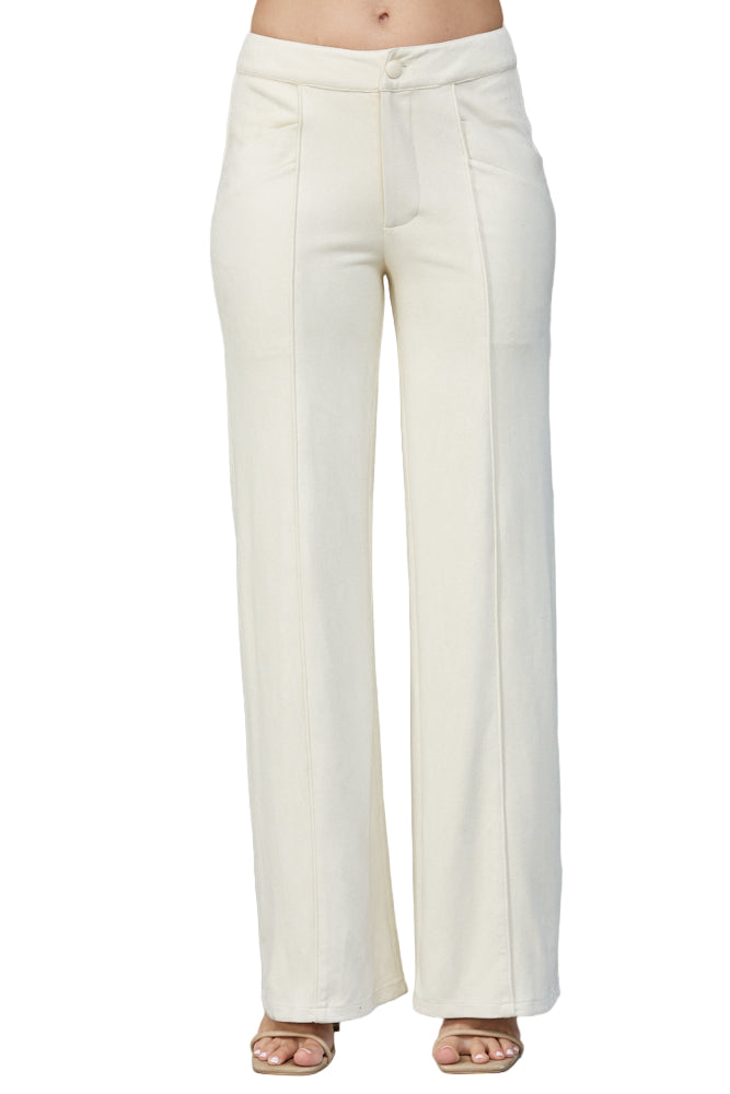 Suede Wide Leg Pants