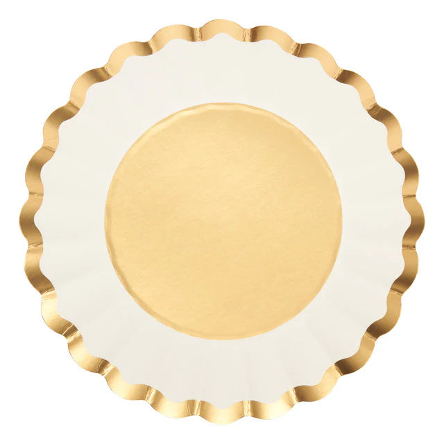 These satin matte gold beauties will make you want to throw a party at the first chance you get, and add a touch of elegance to any event. Impress your guests for a beautiful brunch, Baby Shower, Picnic Spring luncheon, Mothers Day, garden party, birthday, and more! Your guests will not believe that these are paper plates!