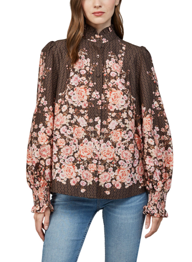 Nora Ruffled Mandarin Top