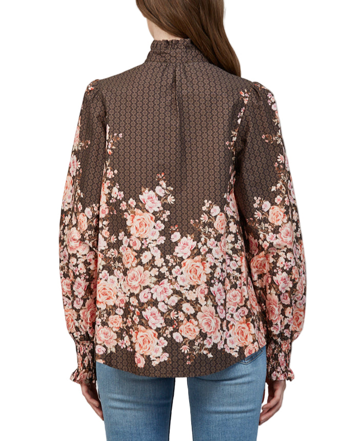 Nora Ruffled Mandarin Top