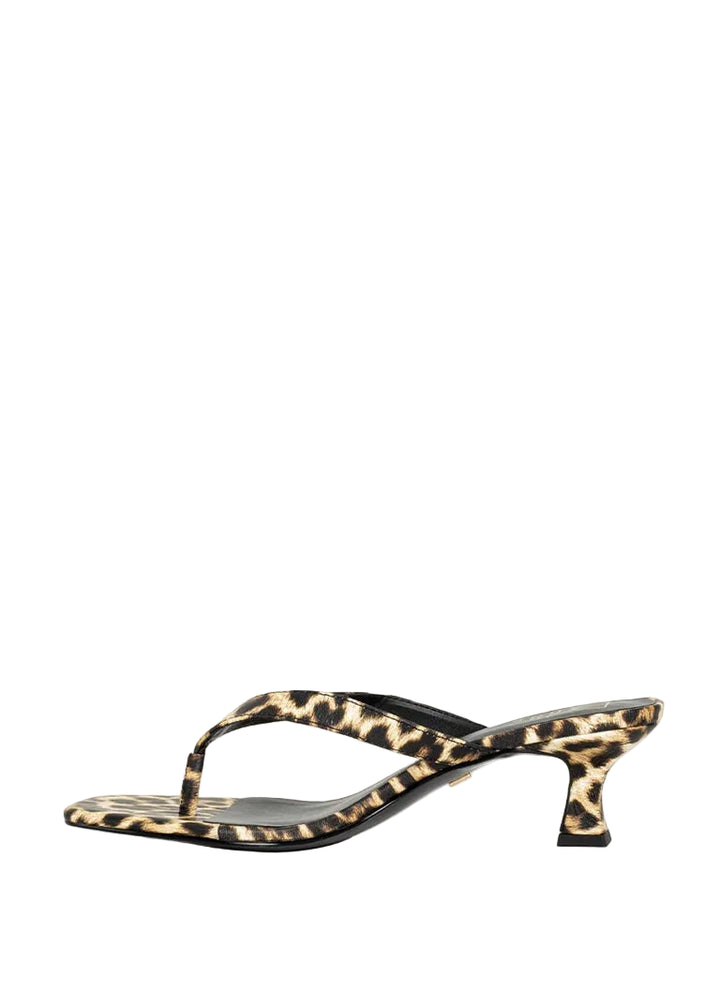 Franny Thong Heel Sandal in Leopard Print