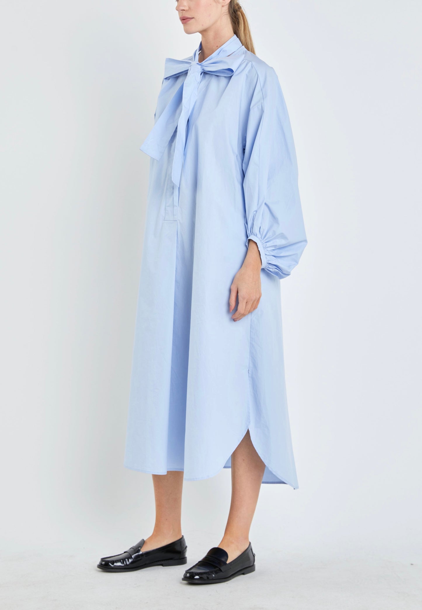 Mia Billow Sleeve Maxi Dress in Powder Blue