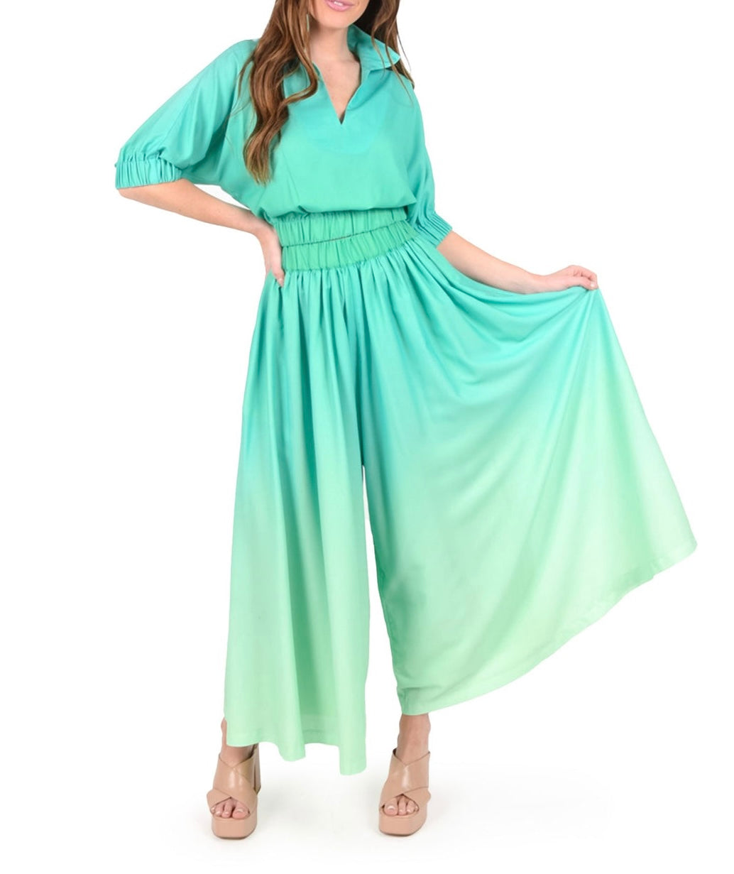 Palazzo Pant in Mint Mist by Emily McCarthy