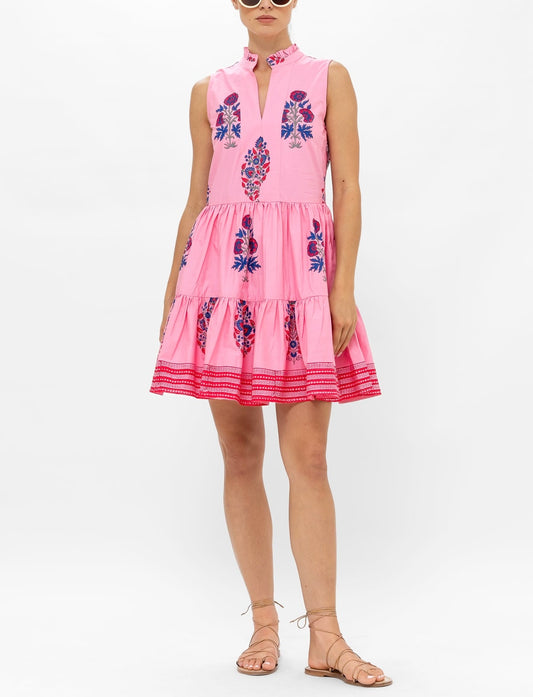 Yoke Dress in Boco Pink by Oliphant