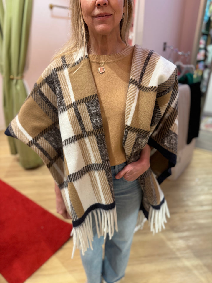 Autumn Monochrome Ruana Wrap