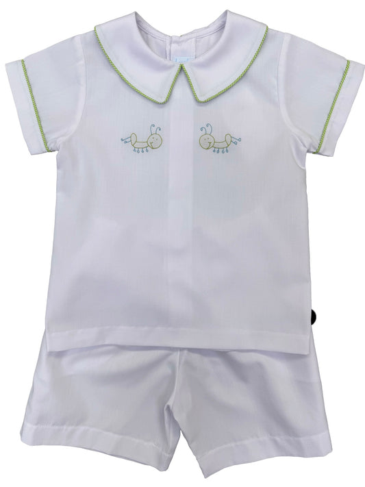 Auraluz Embroidered Grasshoppers 2pc Knit Set