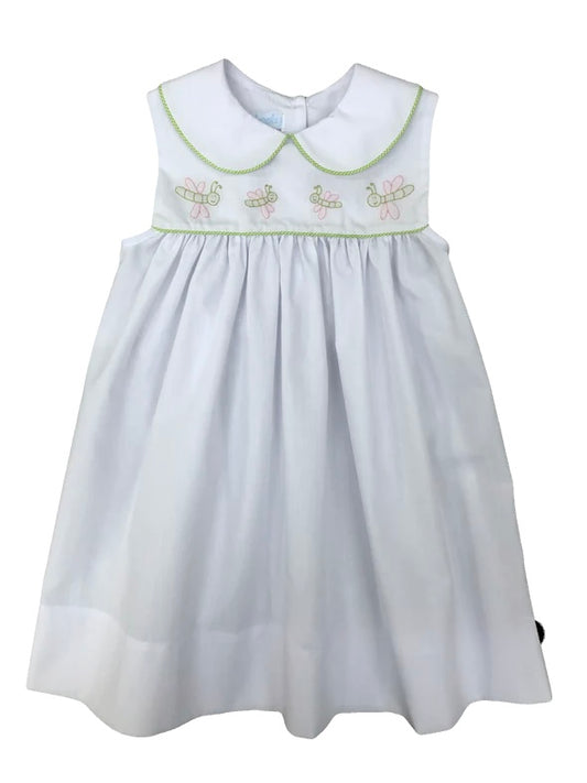 Auraluz Embroidered Dragonflies Sleeveless Dress
