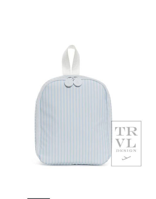 Pimlico stripe lunchbox blue