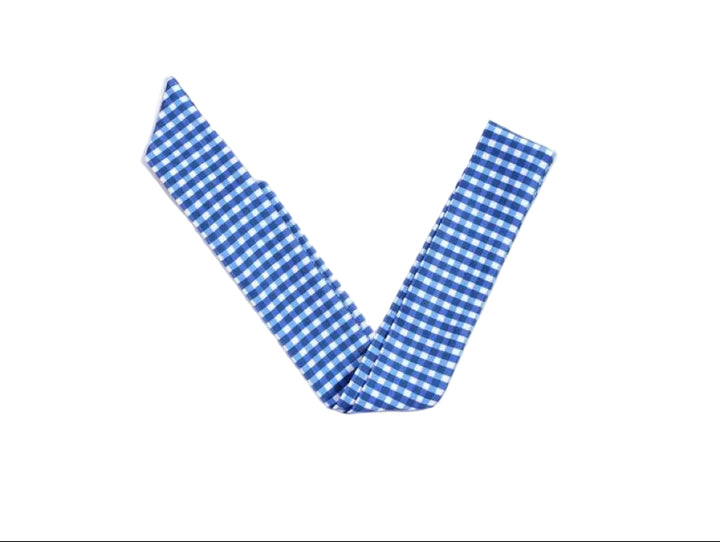 Gingham Twillie – Hair &amp; Bag Ribbon Blue