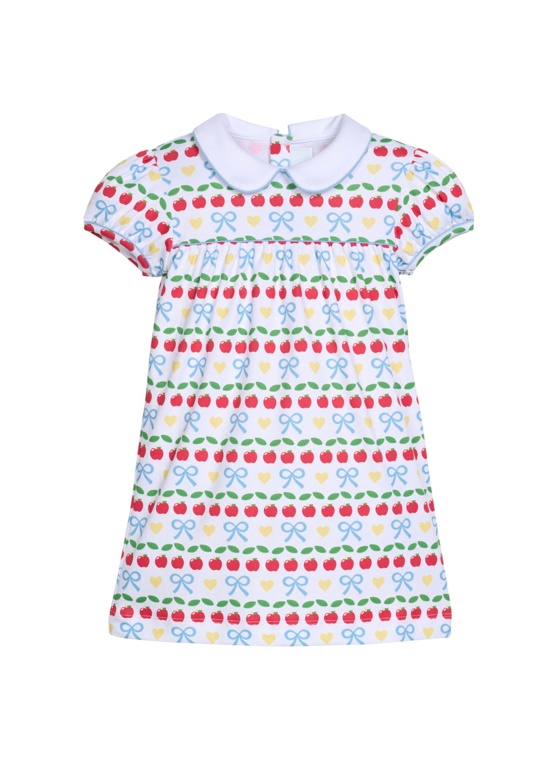 Girl's Short Sleeve Evelyn Dress in Apple Days