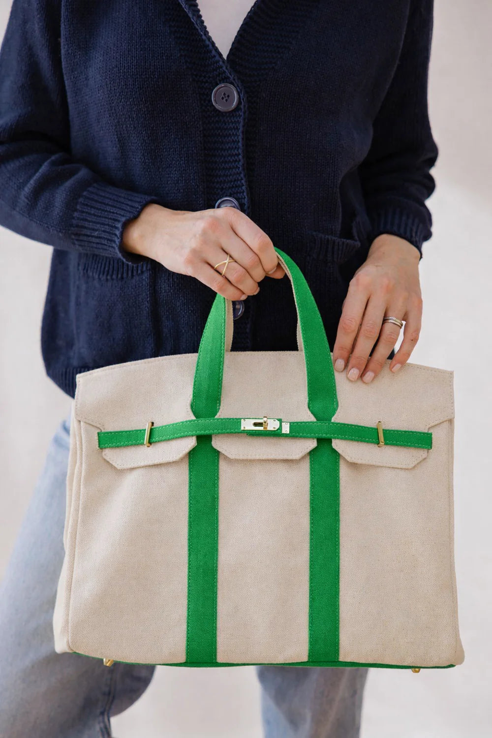 Preppy Boat Tote - Pickering Boxwood