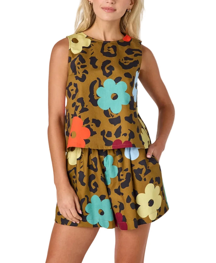 Alma Tank in Happy Leopard by Crosby by Mollie Burch
