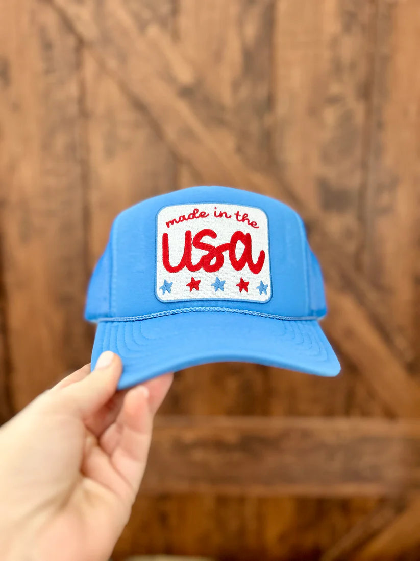 America Patch Trucker Hats - Pickering Boxwood
