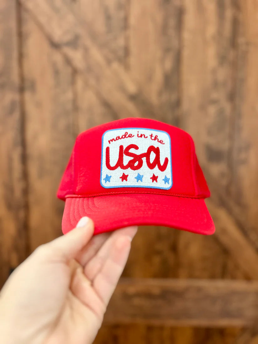 America Patch Trucker Hats - Pickering Boxwood
