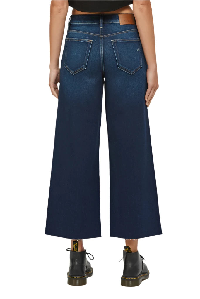 Nori High Waist Cropped Wide Leg in Dark Wash