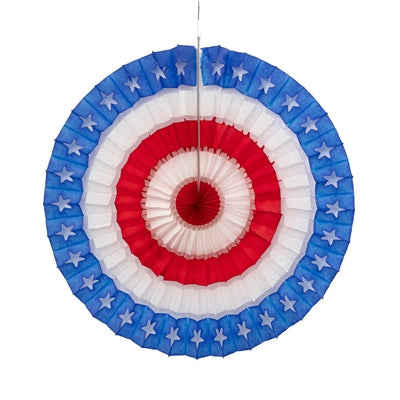Honeycomb Patriotic Paper Star Fan