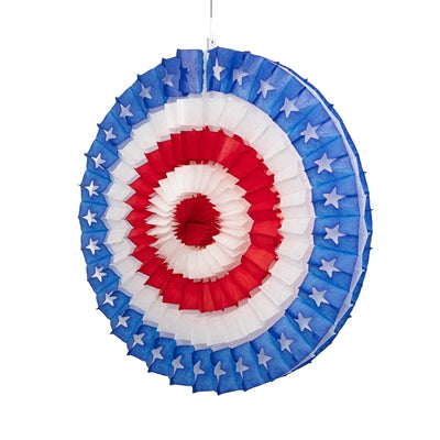 Honeycomb Patriotic Paper Star Fan