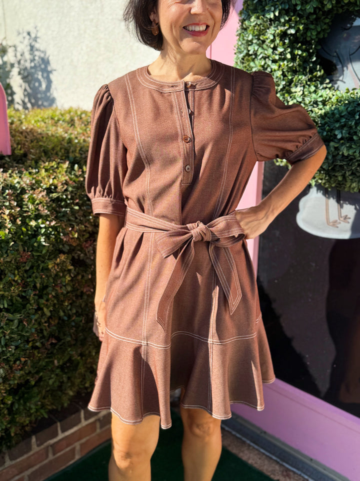 Bonnie Dress in Mocha