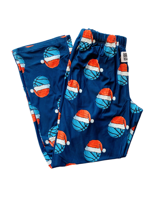 Adult Grizzlies Basketball Santa Hat Pajama Pants