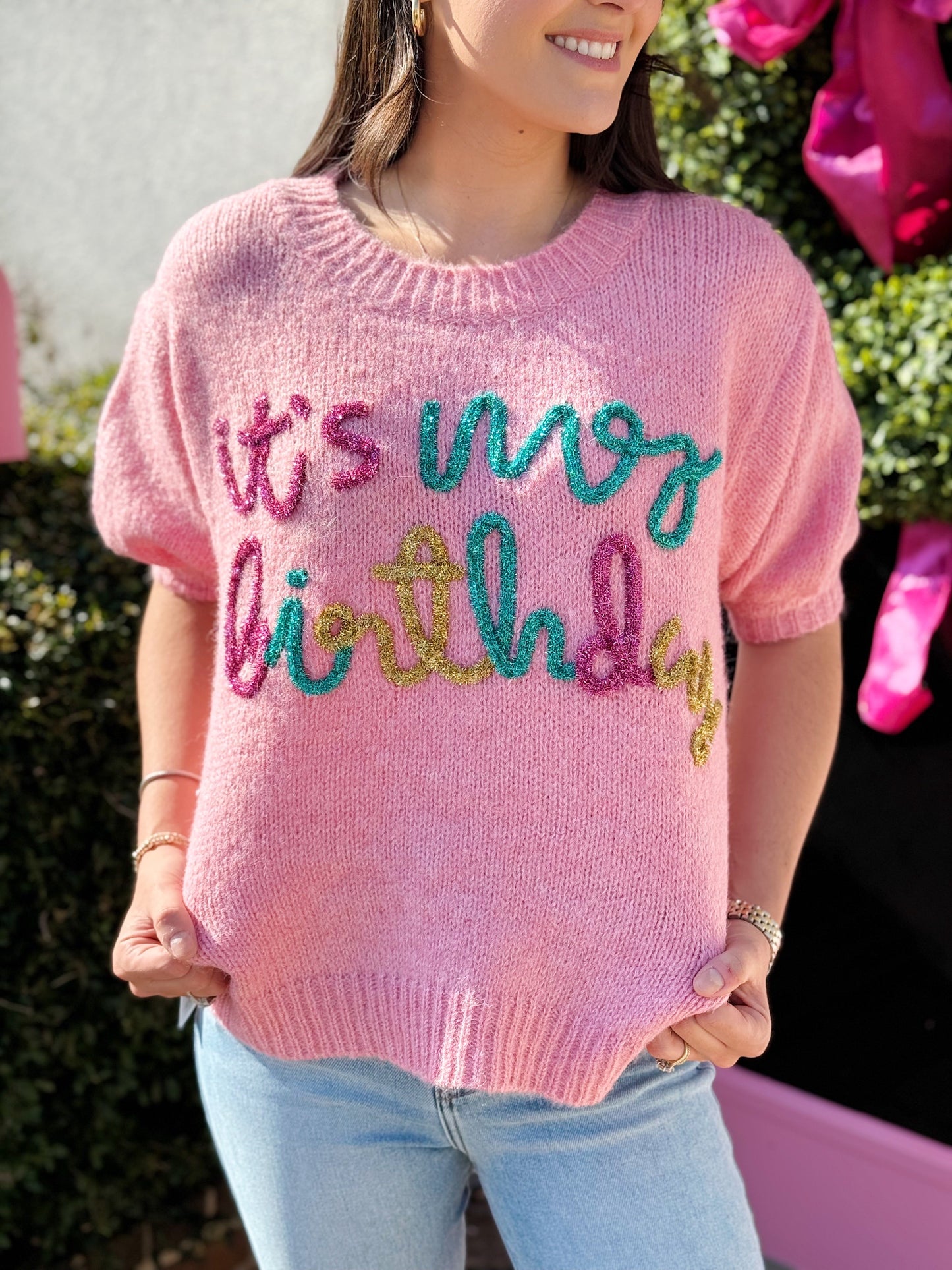 It's My Birthday Tinsel Sweater