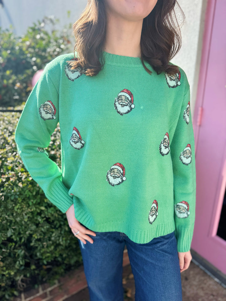 Santa Face Knit Sweater