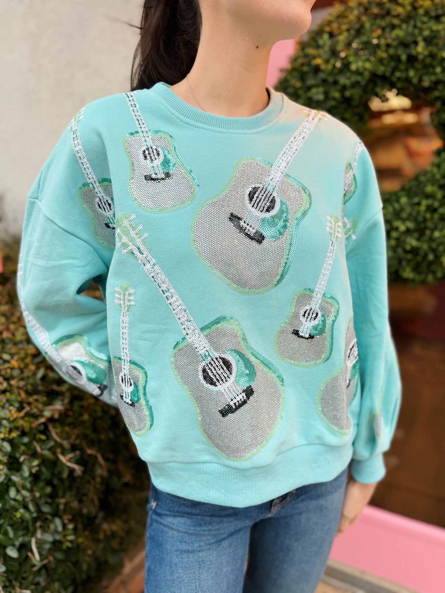 Guitar Sweatshirt by Queen of Sparkles