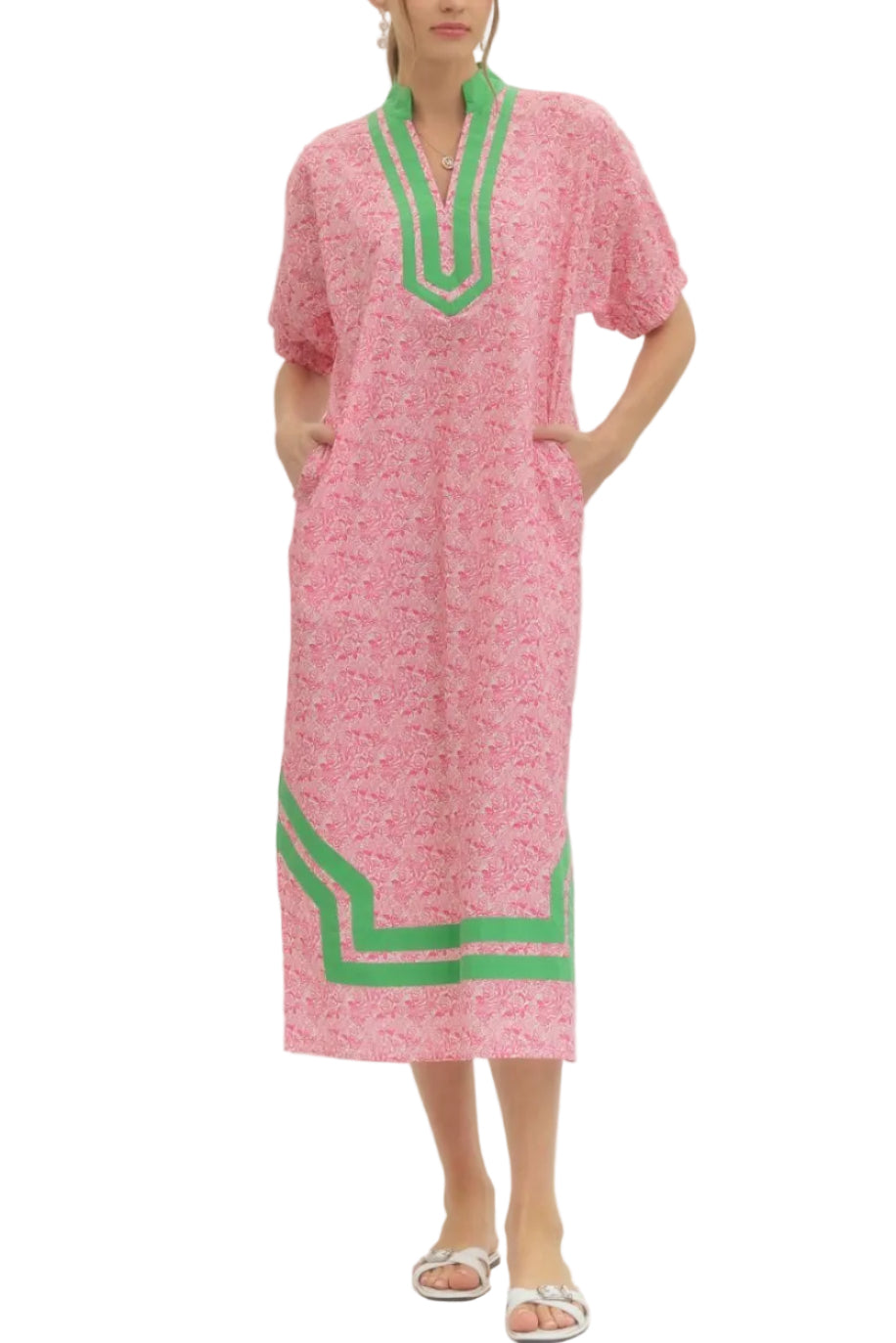 Drew Midi Dress - Pickering Boxwood