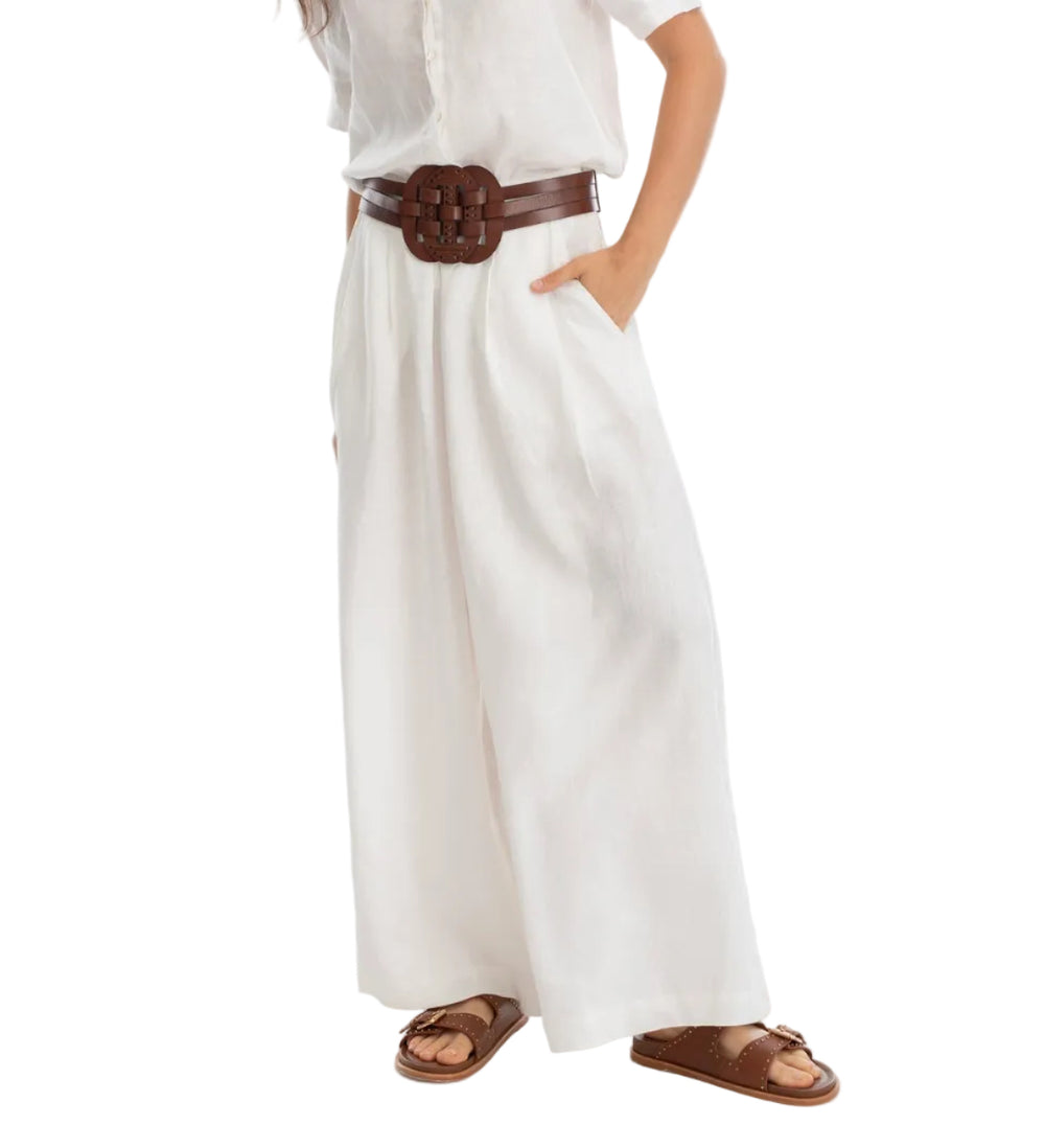 Sabi Linen Pants - Pickering Boxwood