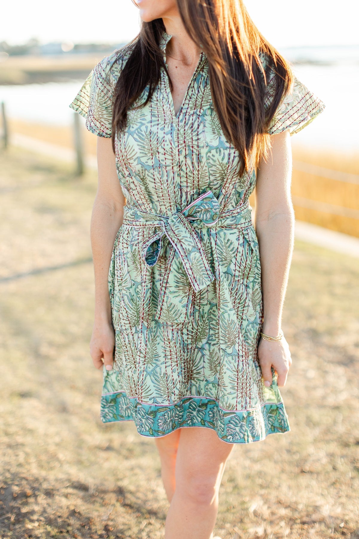 Rosemary Dress in Bright Sage by Victoria Dunn