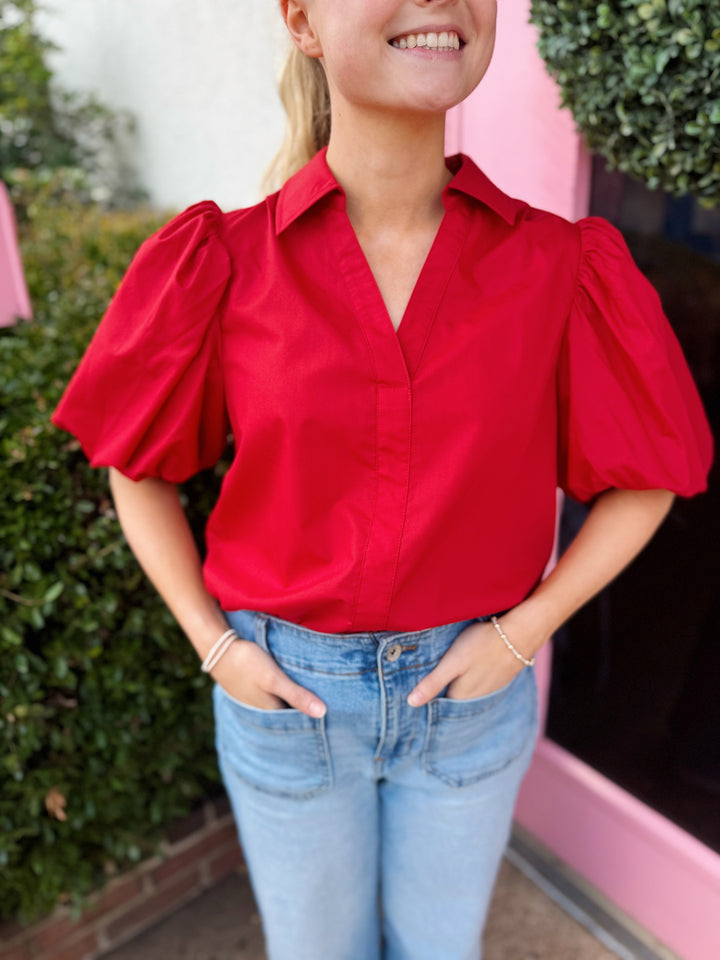 Meghan Red Top