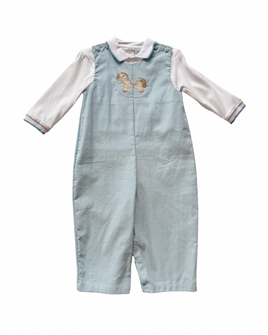 Rocking Horse Blue Longall with White Shirt
