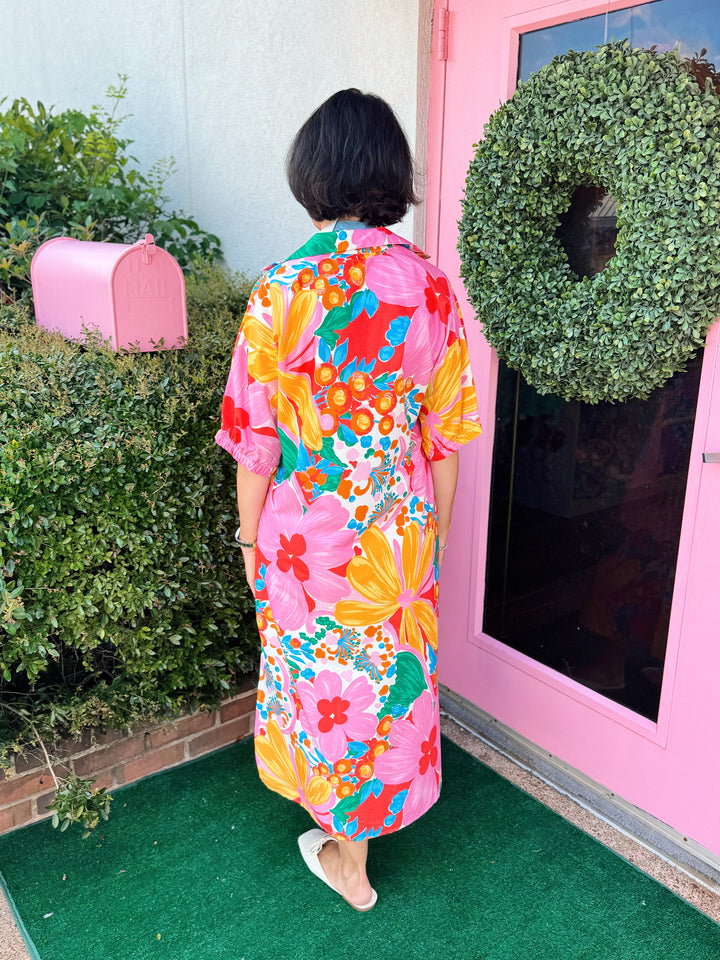Blakely Midi Dress in Gardenscape