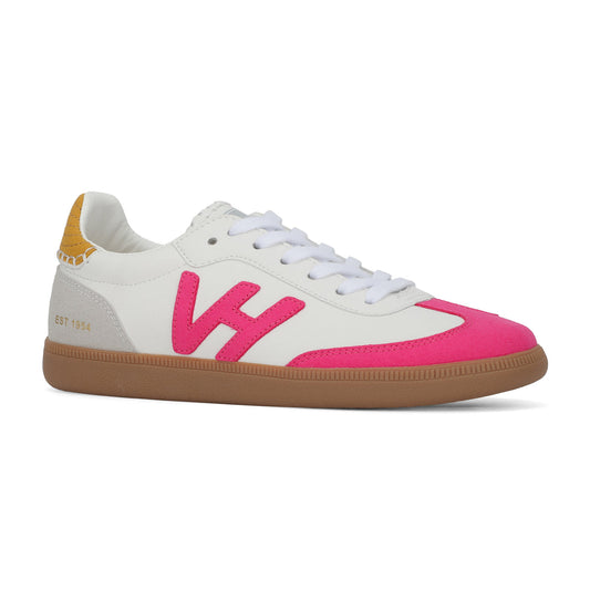 Crisp 12 Sneaker in White/Neon Pink by Vintage Havana