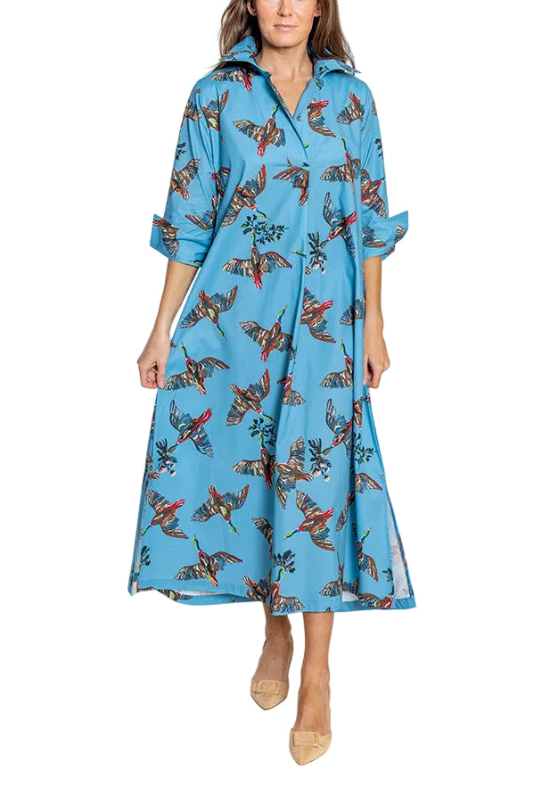 Ruthie Long Shirt Dress in Berry Grove by House of MBR