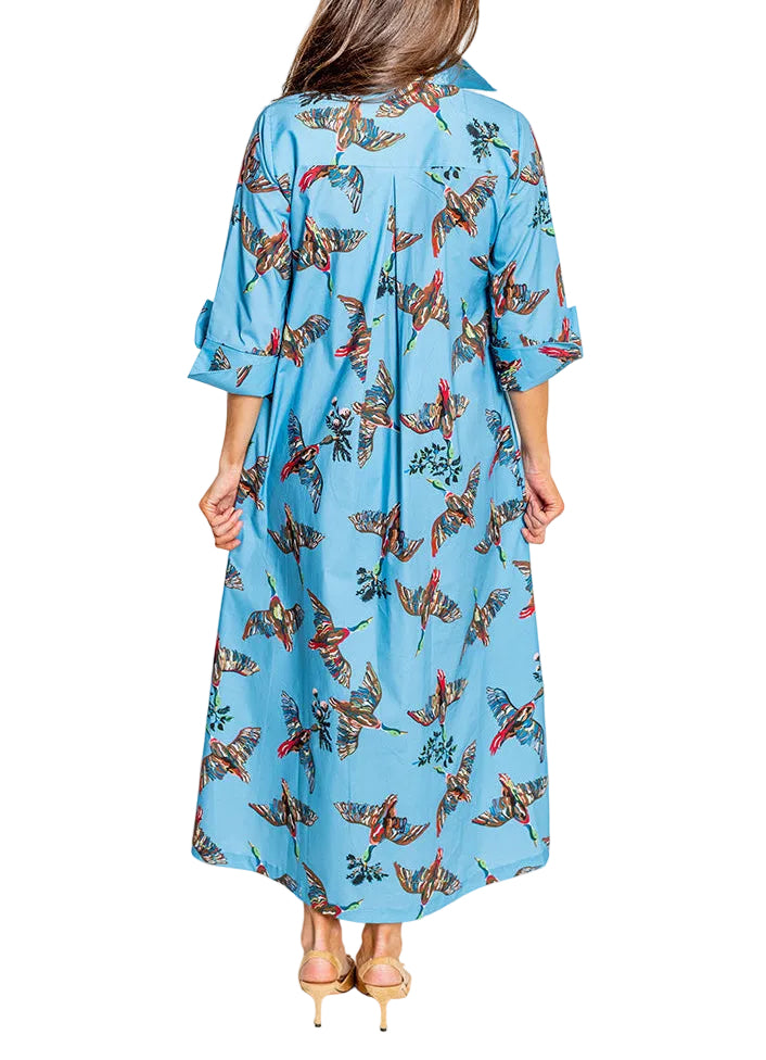 Ruthie Long Shirt Dress in Berry Grove by House of MBR