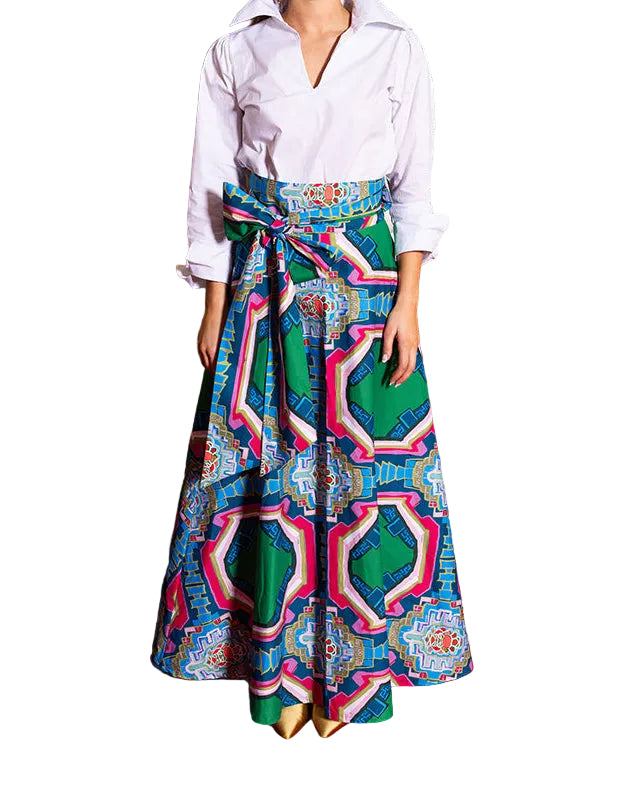 Body Wrap Maxi Skirt in Portico by House of MBR