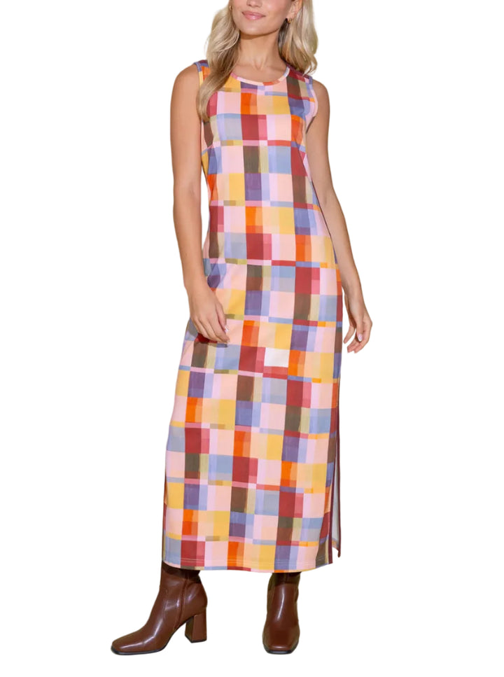 Berkley Dress in Terracotta Check by Alden Adair